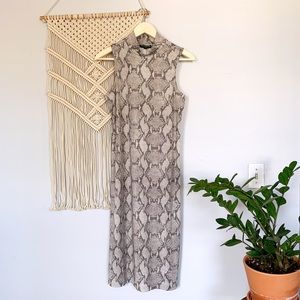 NWT BANANA REPUBLIC Snake Print Midi Dress